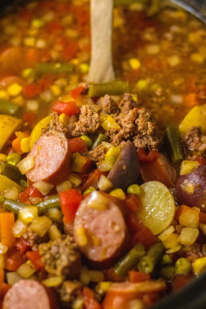 Slow Cooker Cowboy Stew Moore or Less Cooking