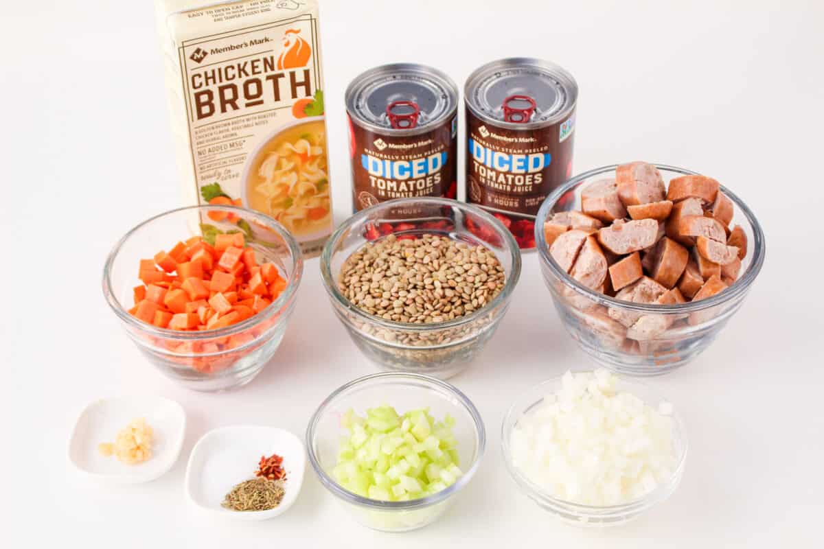 Slow Cooker Chicken Sausage And Lentil Soup Moore or Less Cooking