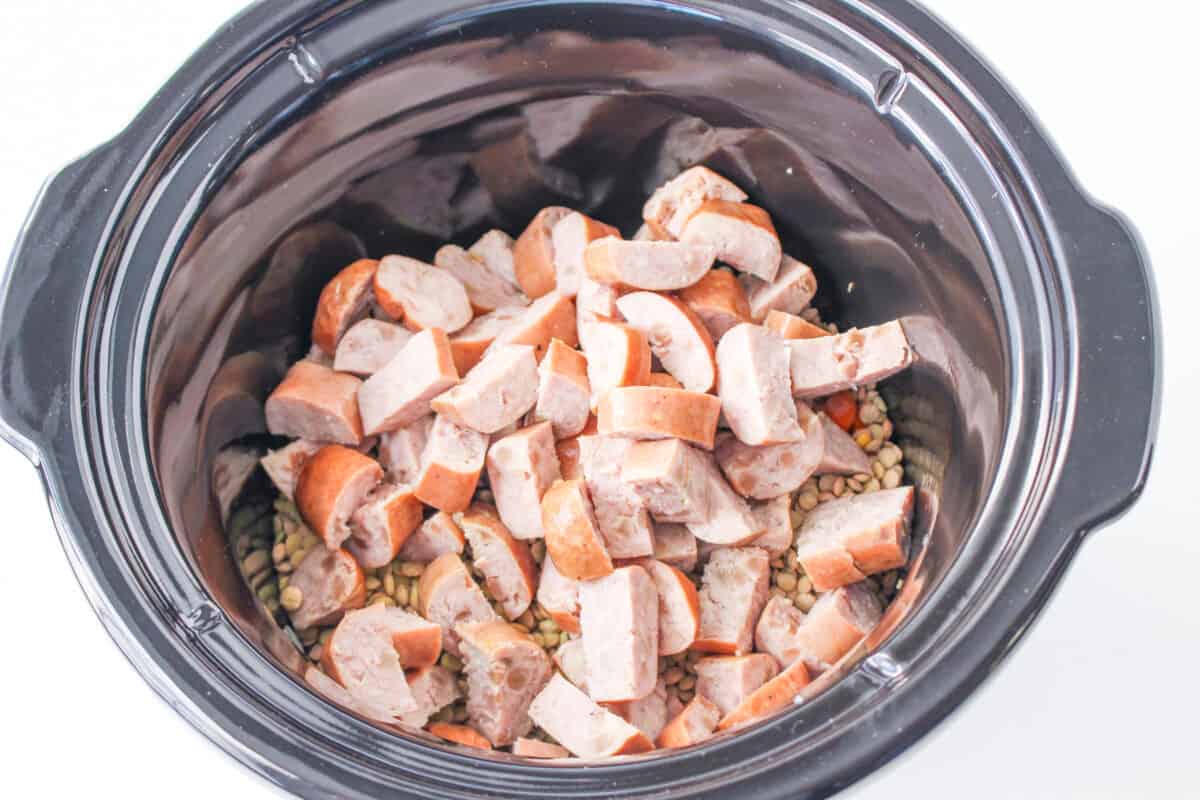 Slow Cooker Chicken Sausage And Lentil Soup Moore or Less Cooking