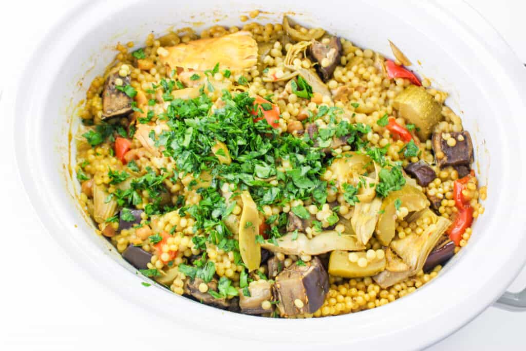 Slow Cooker Mediterranean Chicken and Vegetables Moore or Less Cooking