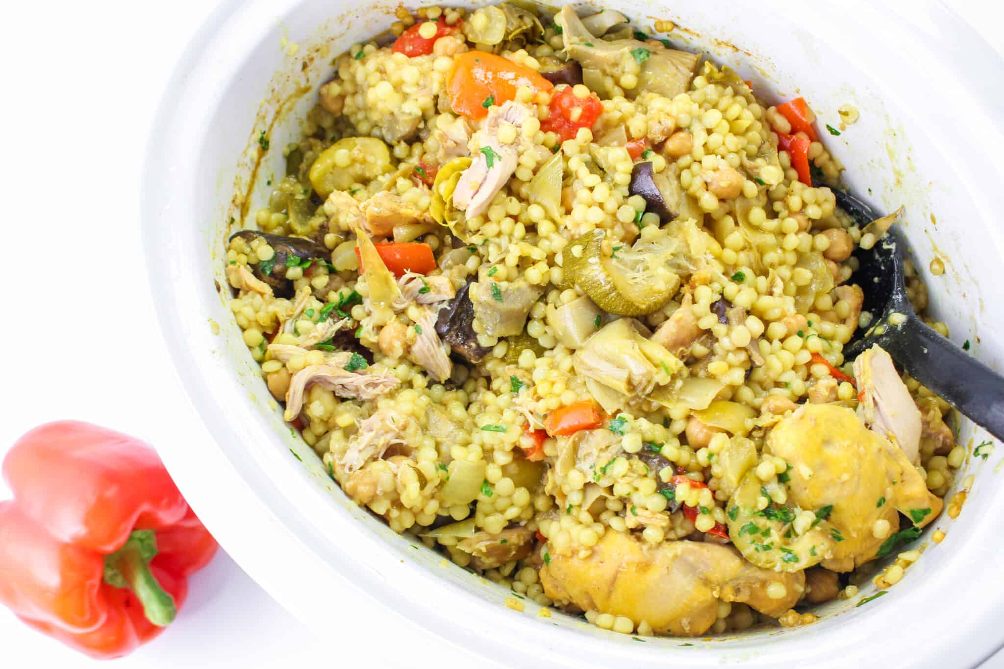 Slow Cooker Mediterranean Chicken and Vegetables Moore or Less Cooking