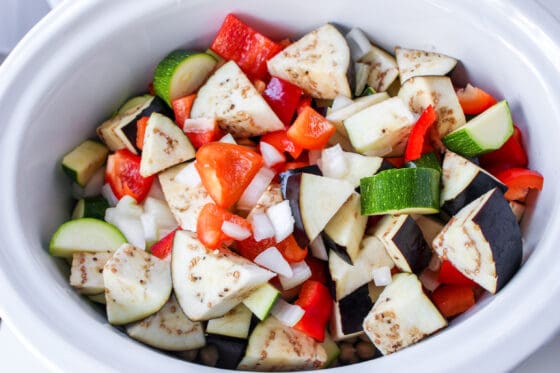 Slow Cooker Mediterranean Chicken And Vegetables - Moore Or Less Cooking