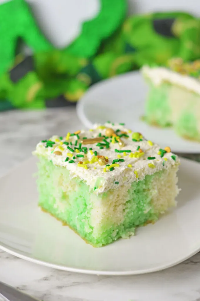 St. Patrick's Day Poke Cake