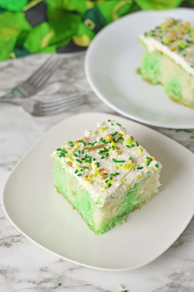 St. Patrick's Day Poke Cake