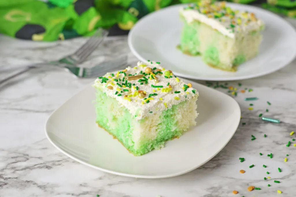 St. Patrick's Day Poke Cake