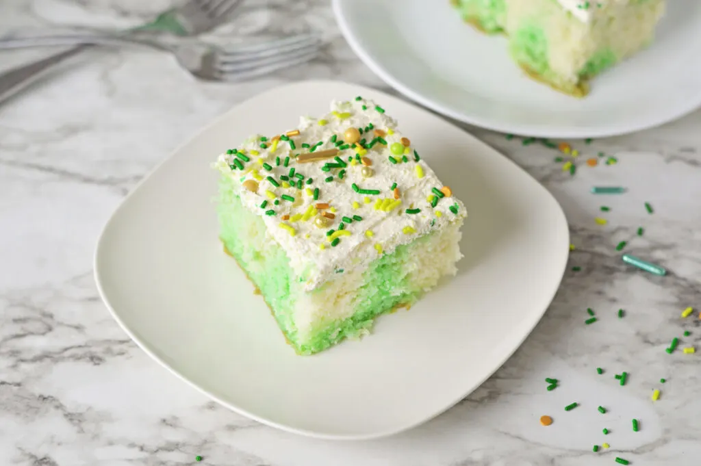St. Patrick's Day Poke Cake