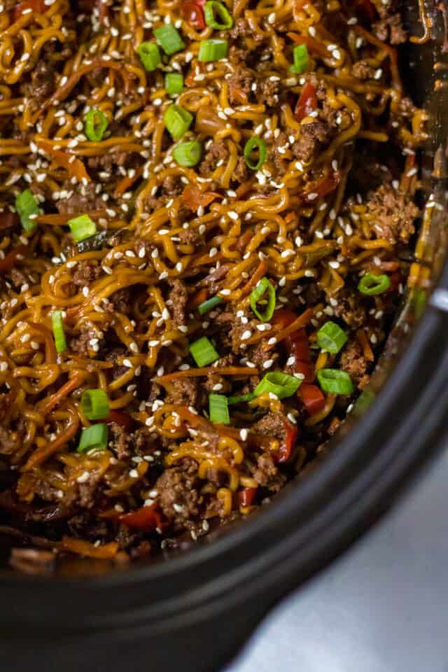 Slow Cooker Beef Ramen Moore or Less Cooking