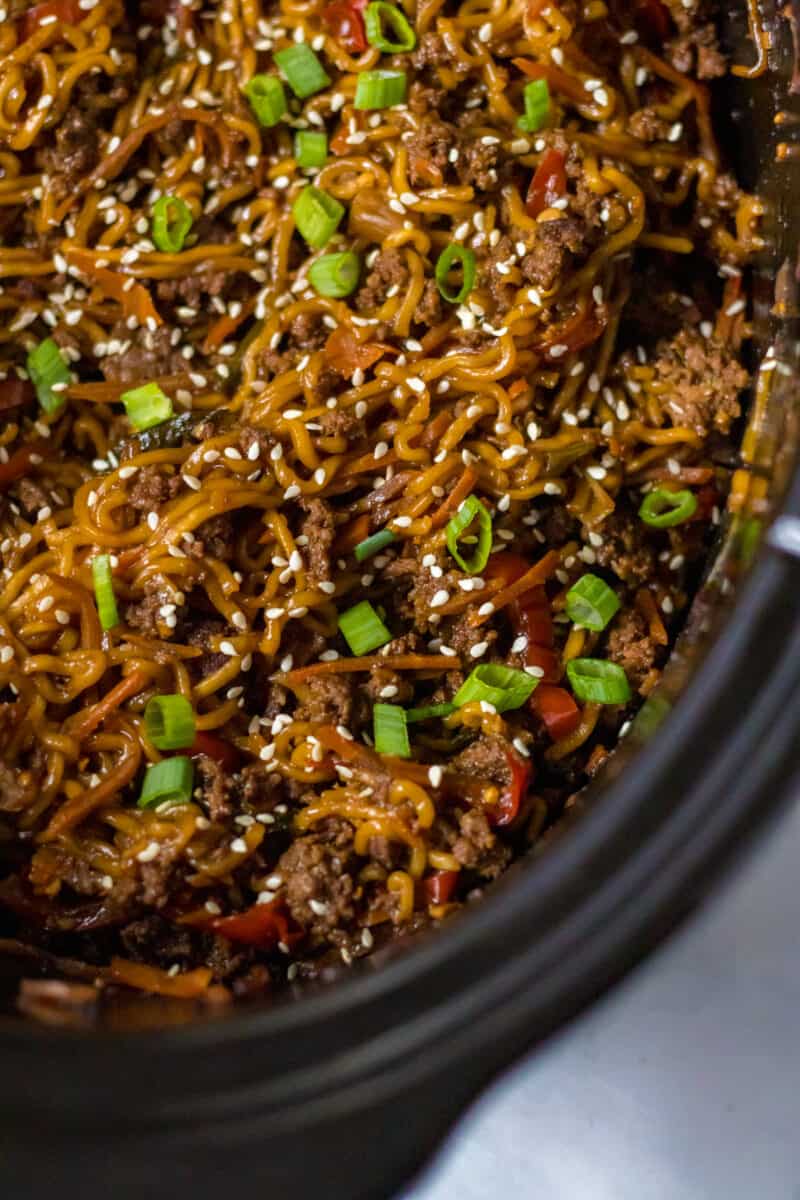 Slow Cooker Beef Ramen Moore or Less Cooking