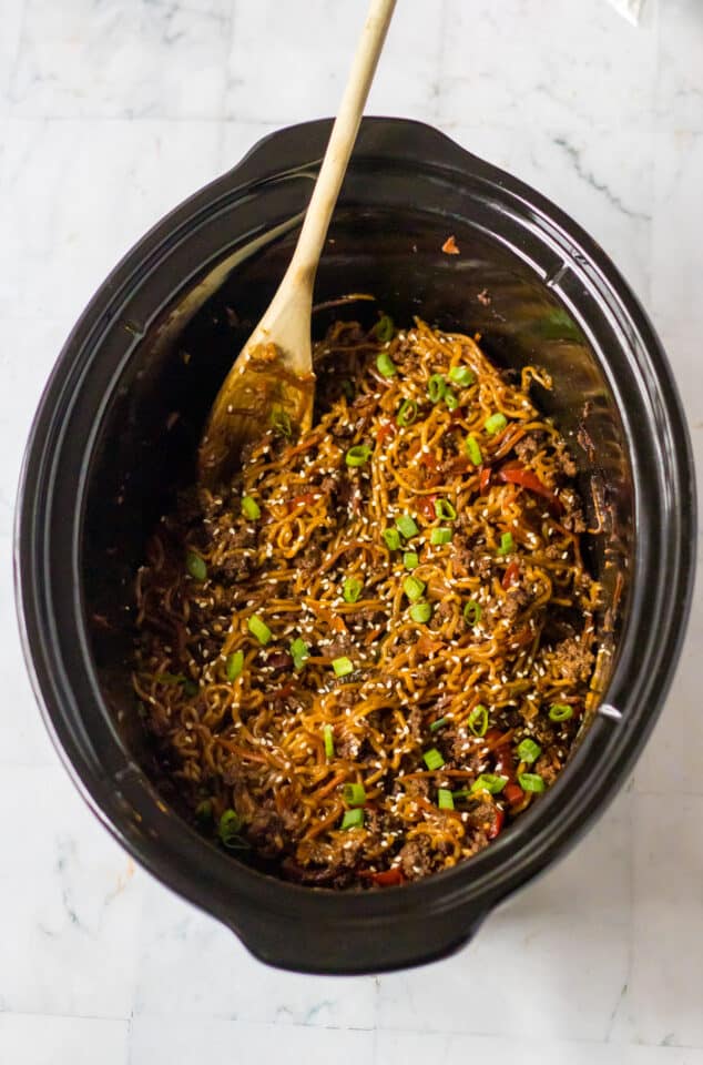 Slow Cooker Beef Ramen Moore or Less Cooking