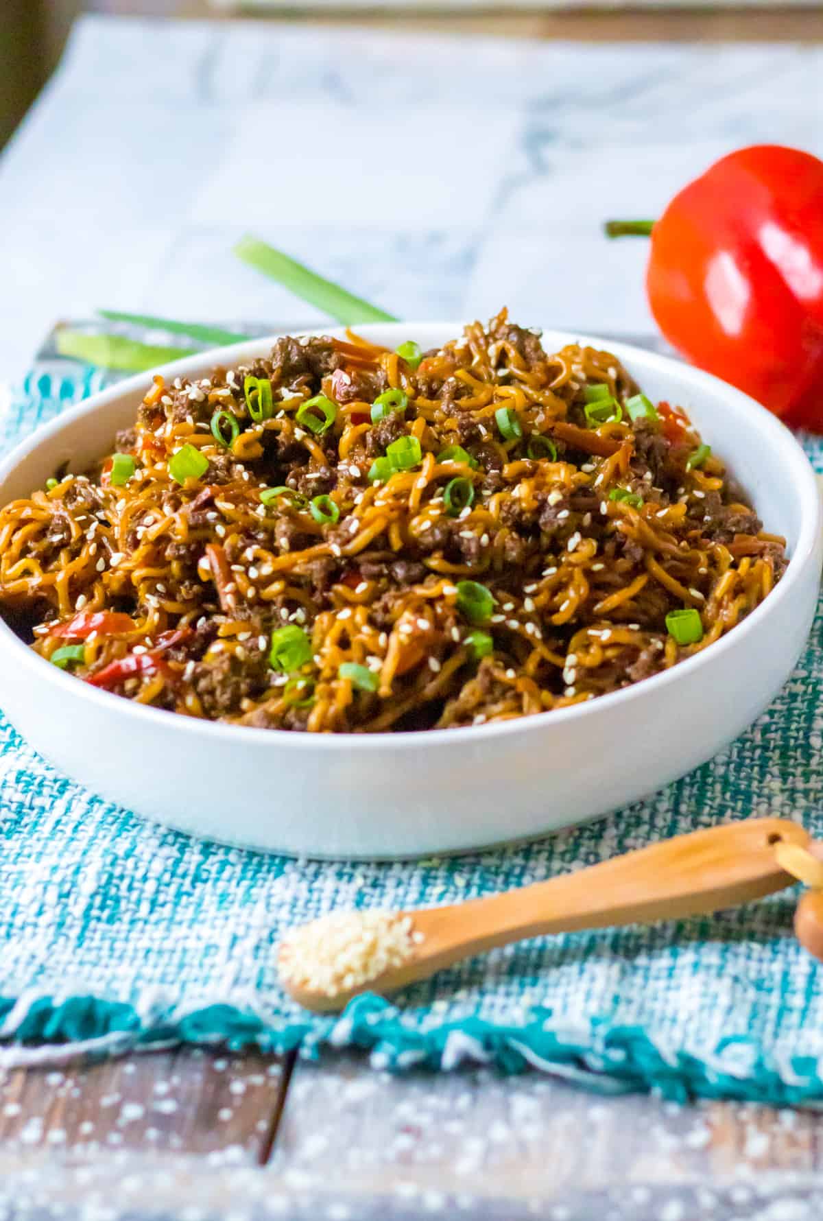 Slow Cooker Beef Ramen - Moore Or Less Cooking