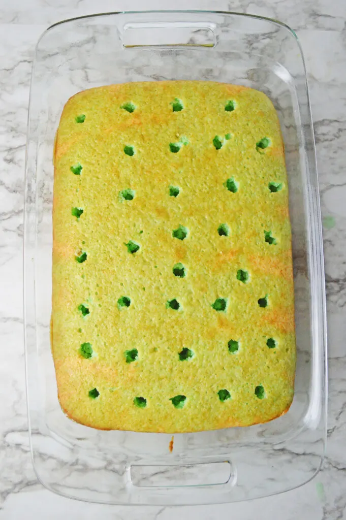 St Patricks Day Poke Cake