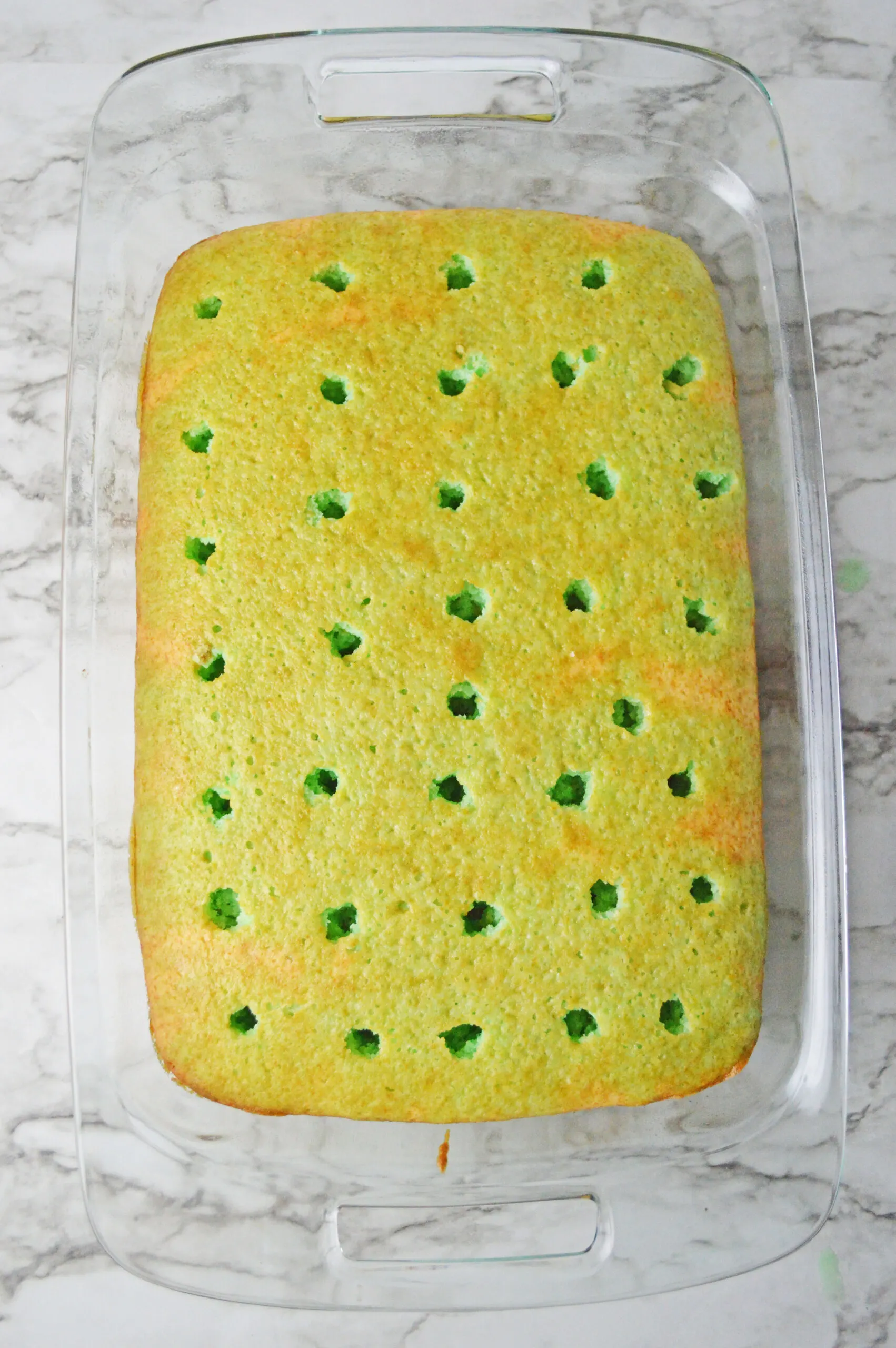 St Patricks Day Poke Cake