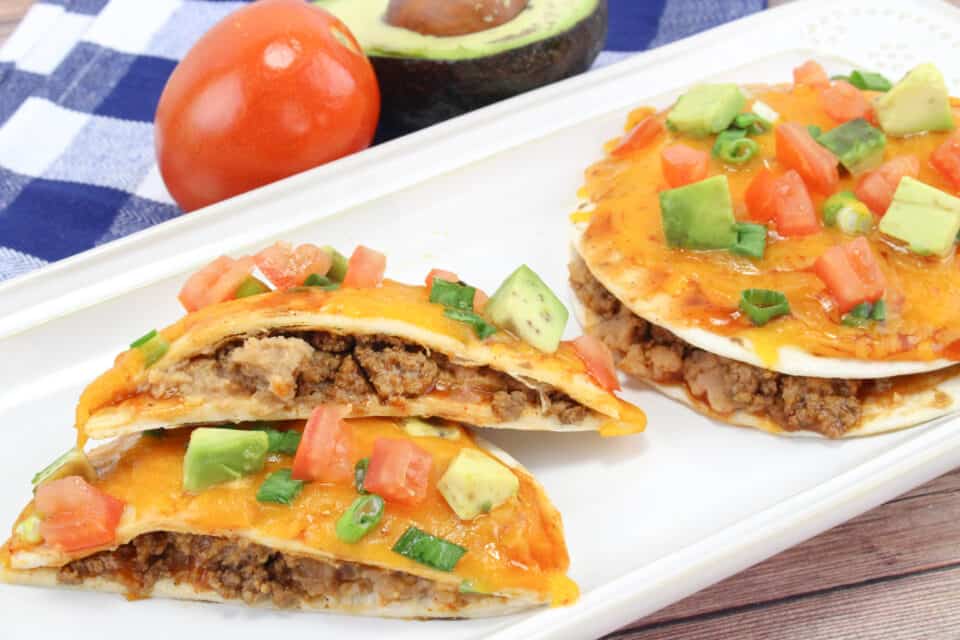 Mexican Pizza Stacks - Moore or Less Cooking