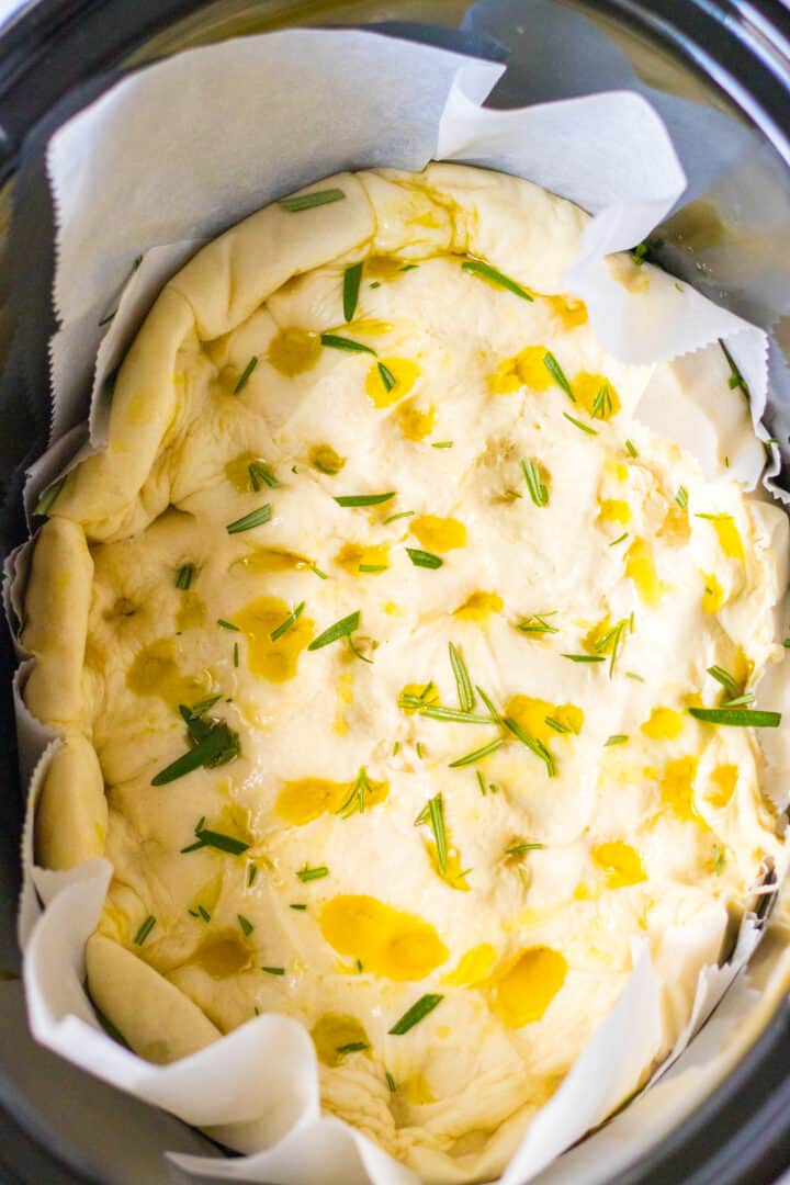 Slow Cooker Focaccia Moore or Less Cooking