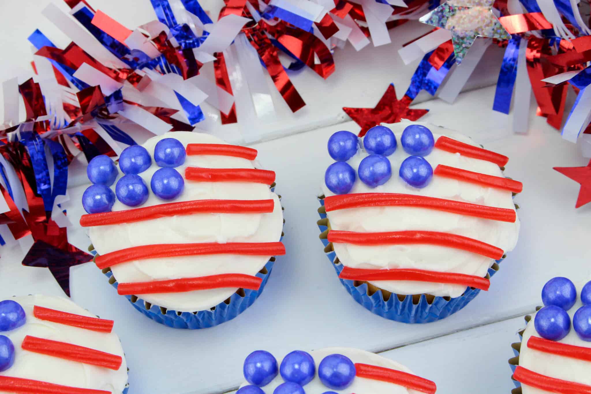 American Flag Cupcakes - Moore or Less Cooking
