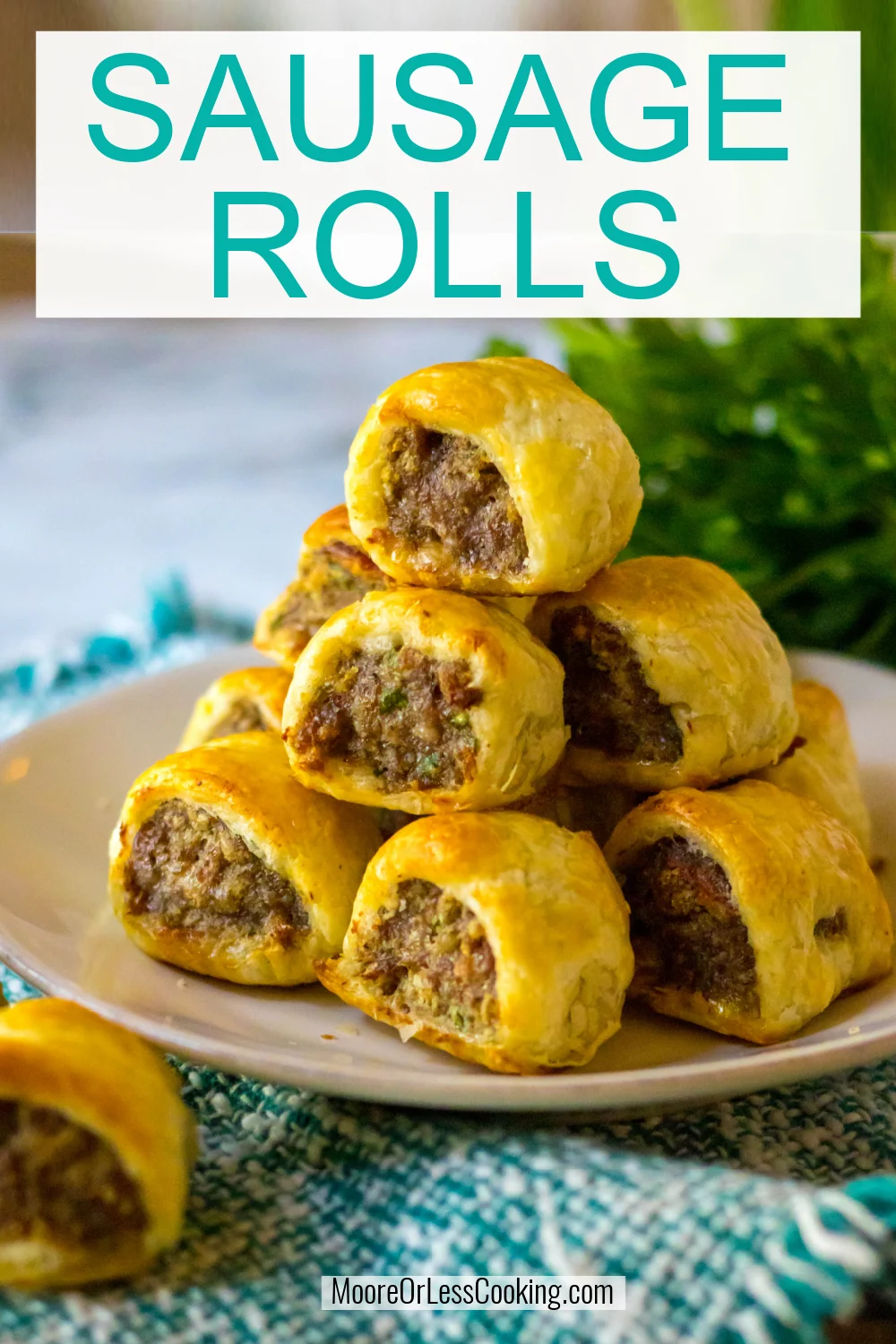 Wrapped in a puff pastry and baked to flaky and golden deliciousness, these scrumptious Sausage Rolls are always a crowd-pleaser on an appetizer table. Puff pastry sheets are stuffed with a zesty bacon and sausage mixture and brushed with an egg wash before being baked to savory deliciousness. via @Mooreorlesscook