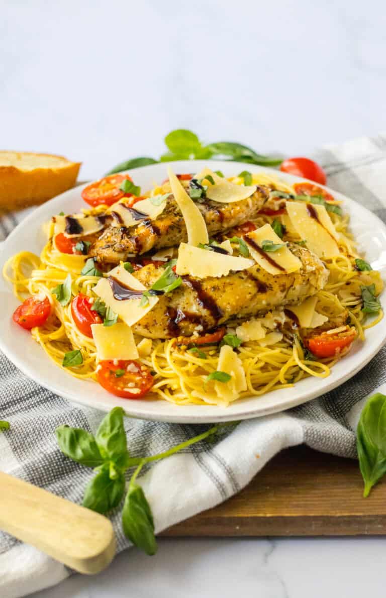 Bruschetta Chicken Pasta Moore or Less Cooking