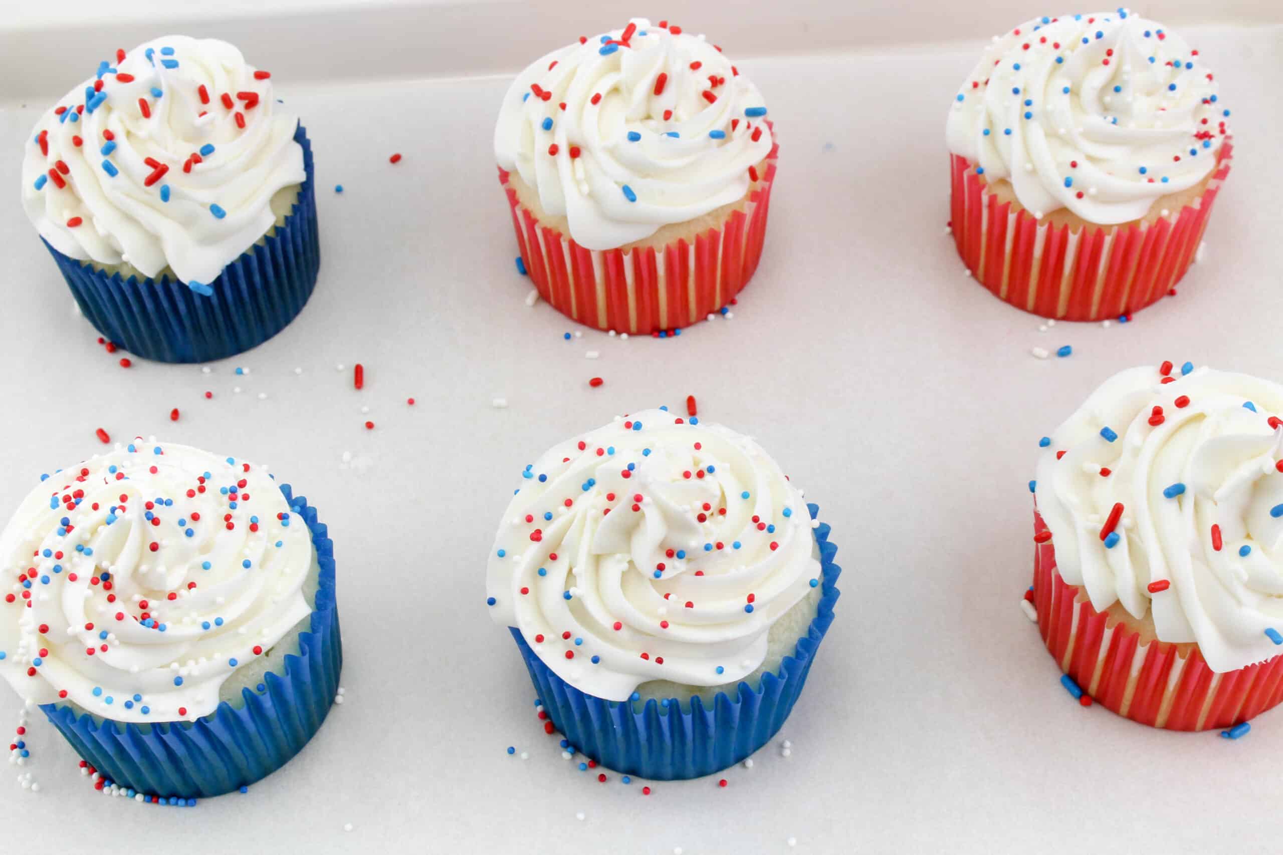 Patriotic Windmill Cupcakes