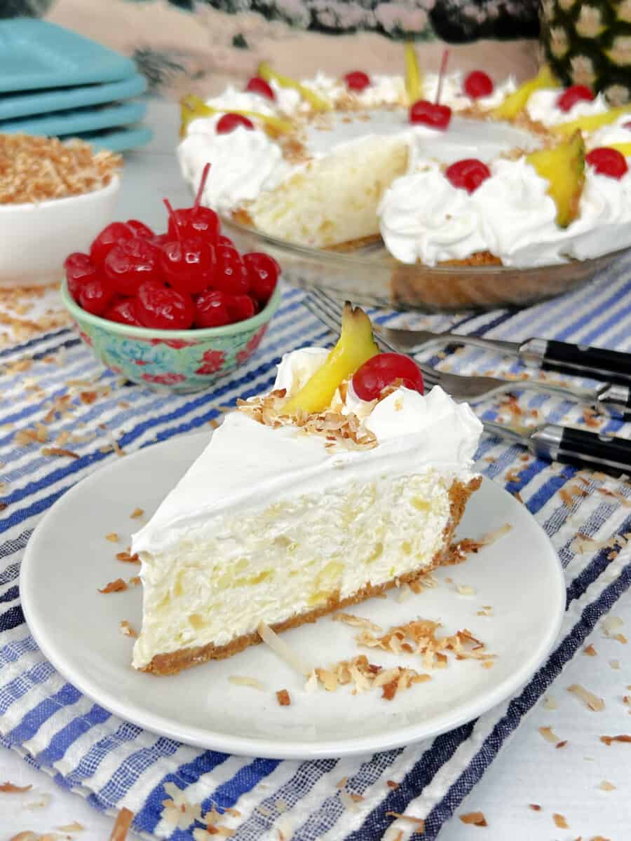 No-Bake Pina Colada Pie - Moore or Less Cooking