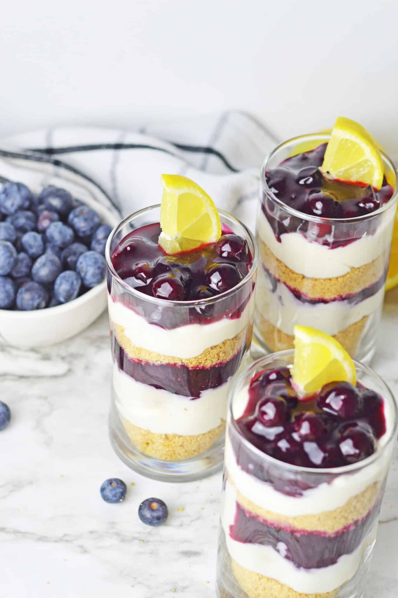 Lemon Blueberry Cheesecake Parfait - Moore or Less Cooking