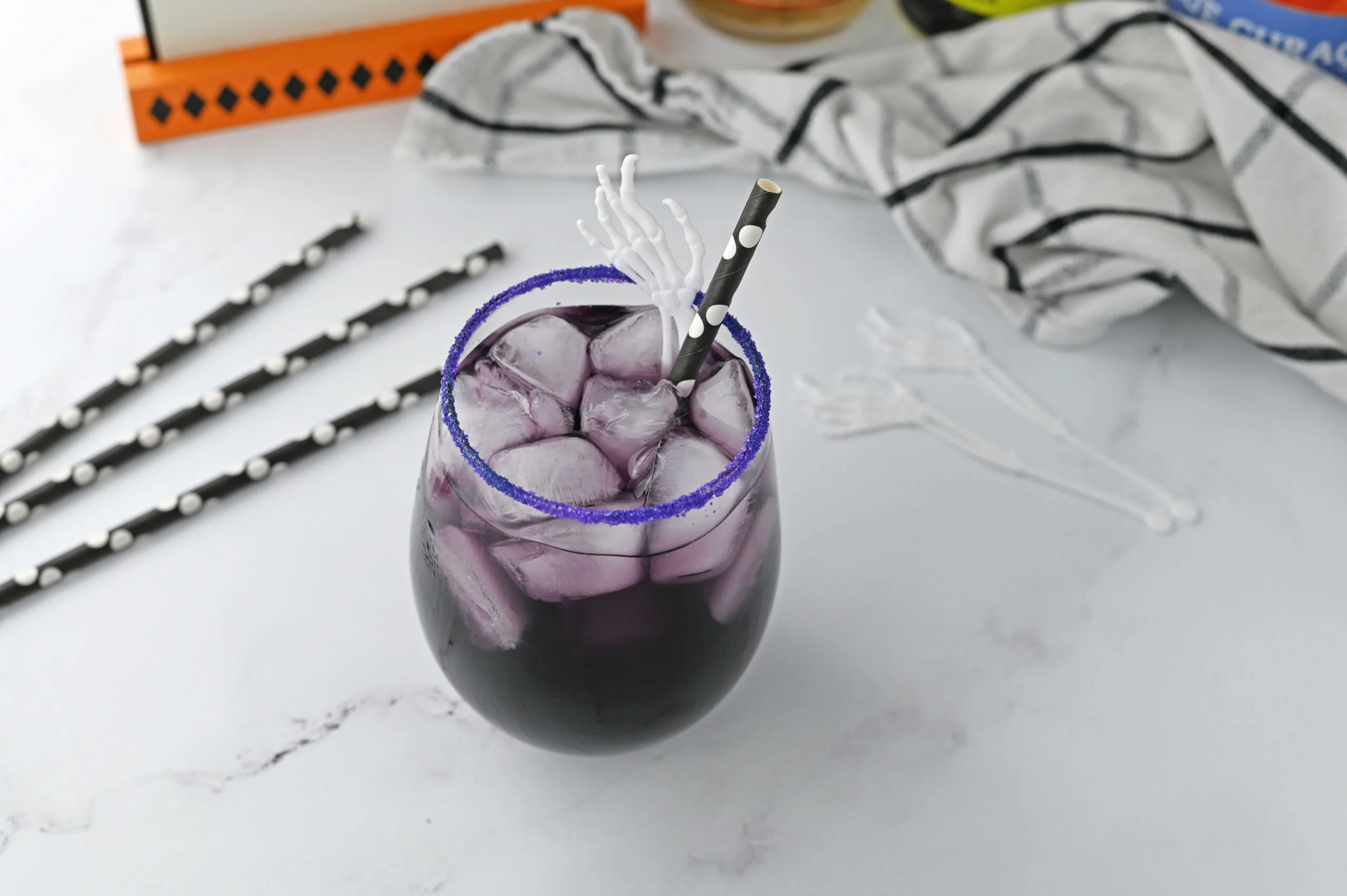 Purple People Eater Halloween Cocktail (+Mocktail) - Three Olives Branch