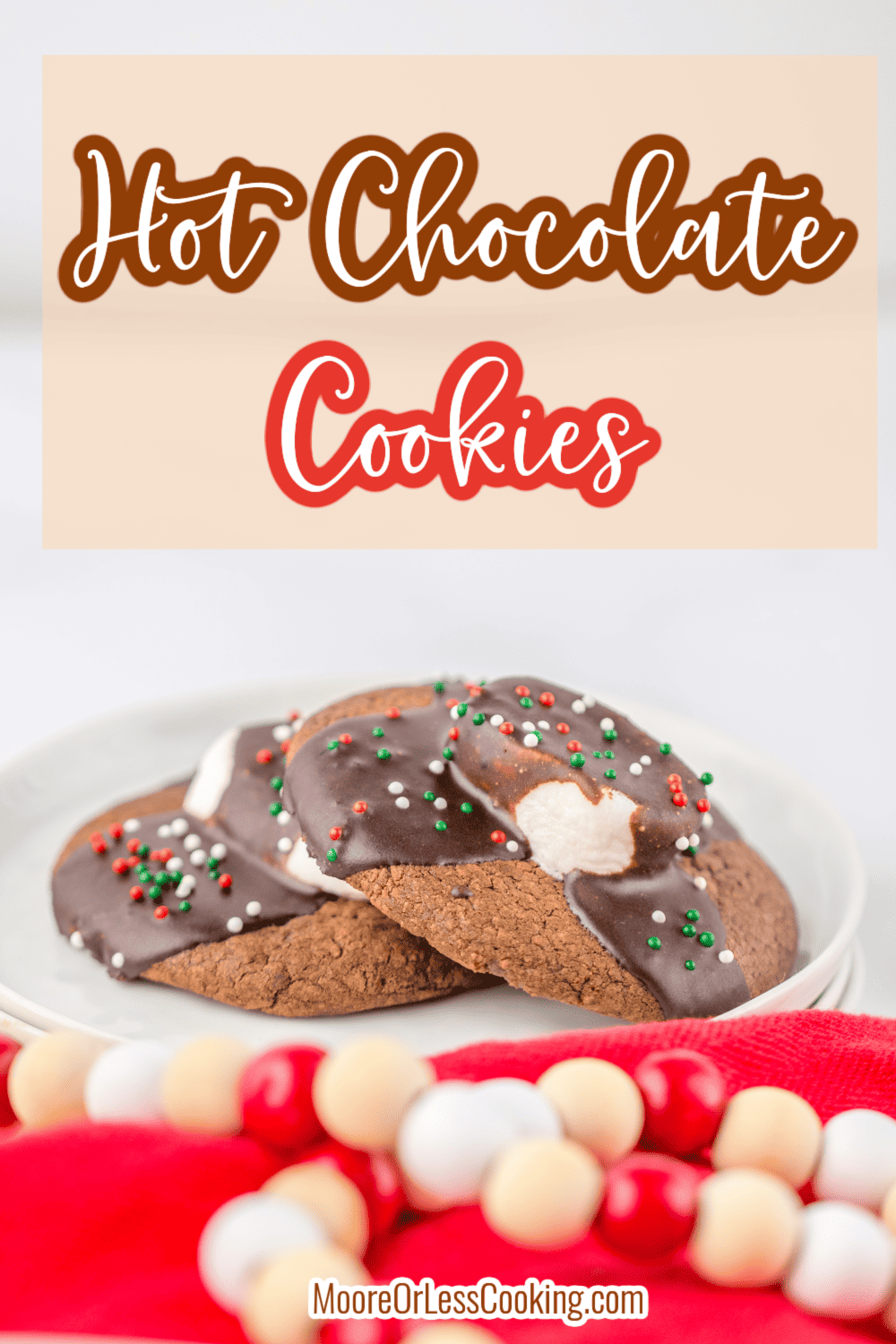 Perfect for winter holidays, these Hot Chocolate Cookies are a delicious sweet treat for chilly days, parties, or cookie exchanges. The chocolate cookies are topped with gooey marshmallows and drizzled with creamy chocolate icing for a scrumptious finish that tastes just like hot cocoa! via @Mooreorlesscook