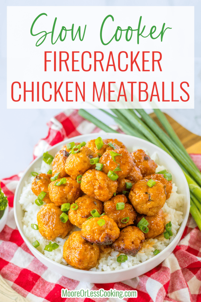 Slow Cooker Firecracker Chicken Meatballs