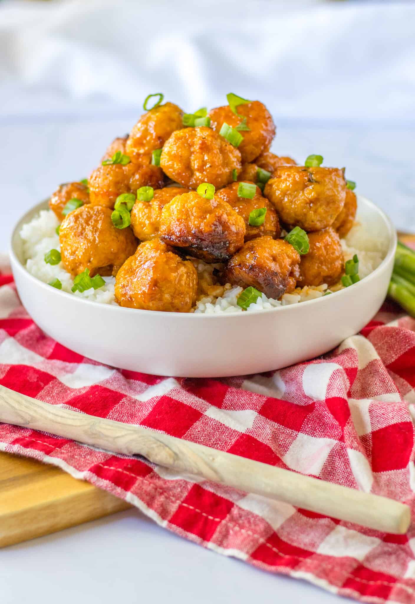 Slow Cooker Firecracker Chicken Meatballs Moore or Less Cooking