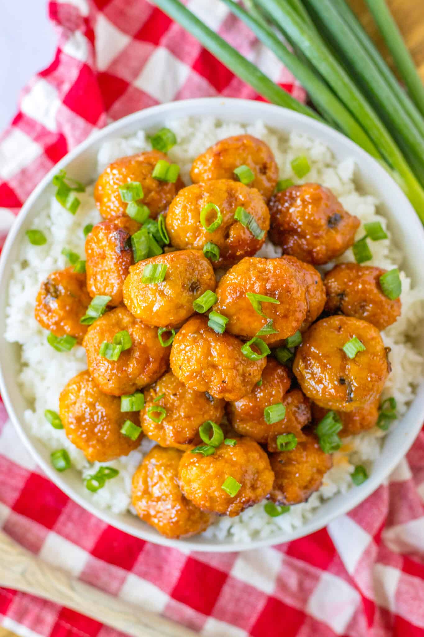 Slow Cooker Firecracker Chicken Meatballs Moore or Less Cooking