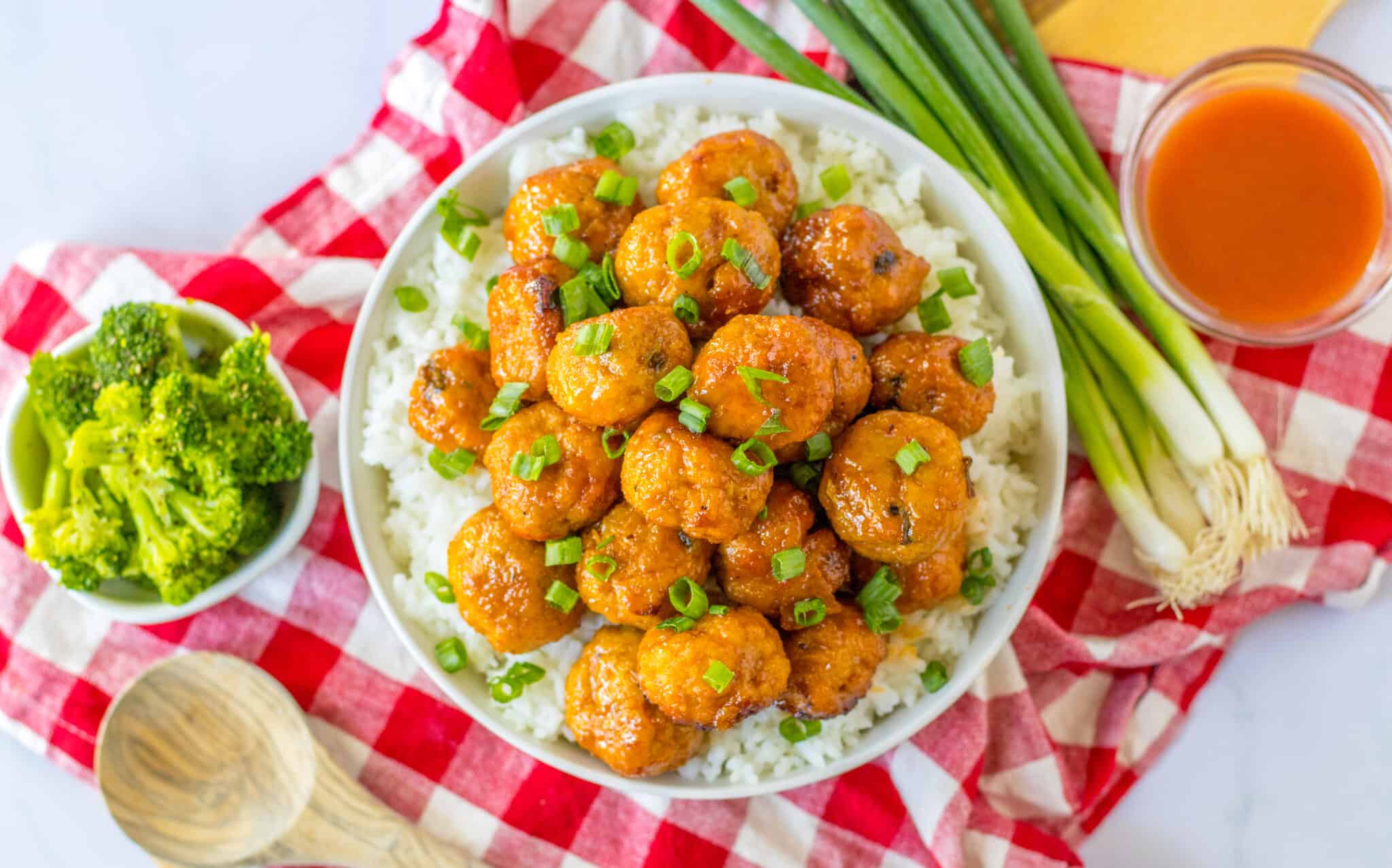 Slow Cooker Firecracker Chicken Meatballs Moore or Less Cooking