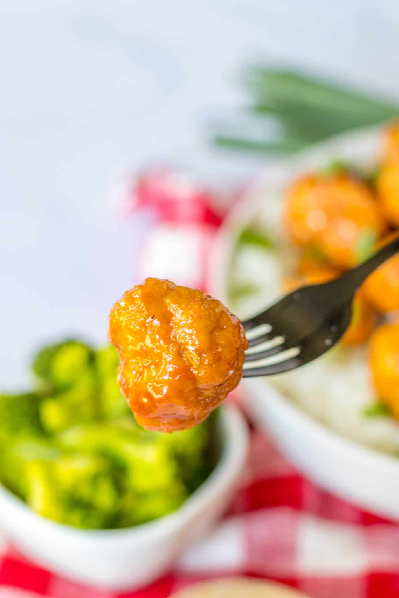 Slow Cooker Firecracker Chicken Meatballs Moore or Less Cooking