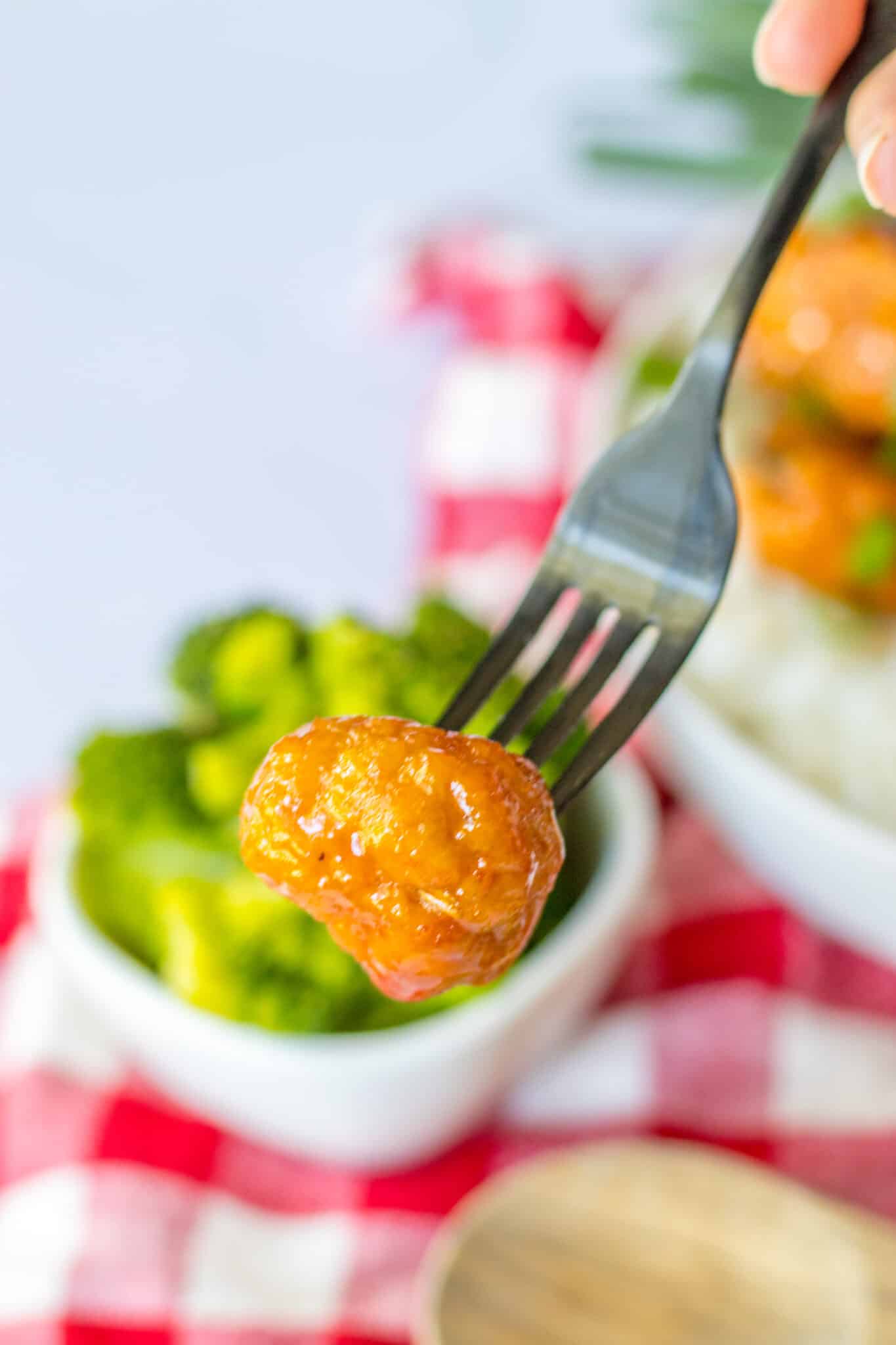 Slow Cooker Firecracker Chicken Meatballs Moore or Less Cooking