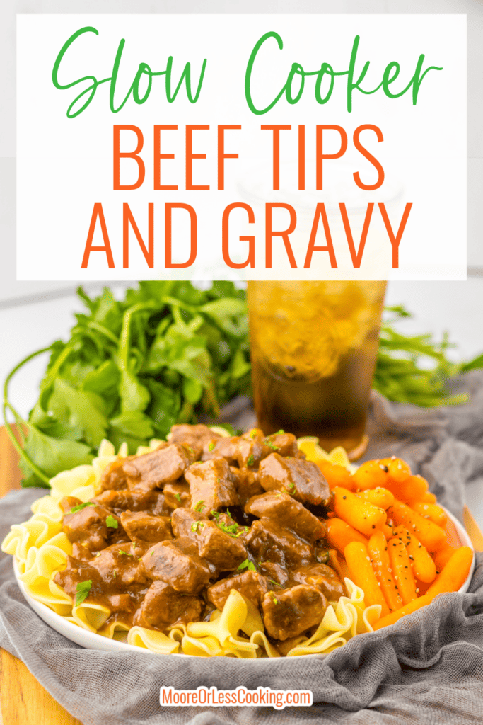 Pin slow cooker beef tips and gravy