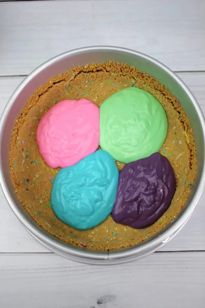 4 colors batter cheesecake tie dye 