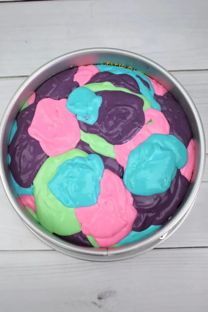 Tie Dye Cheesecake batter