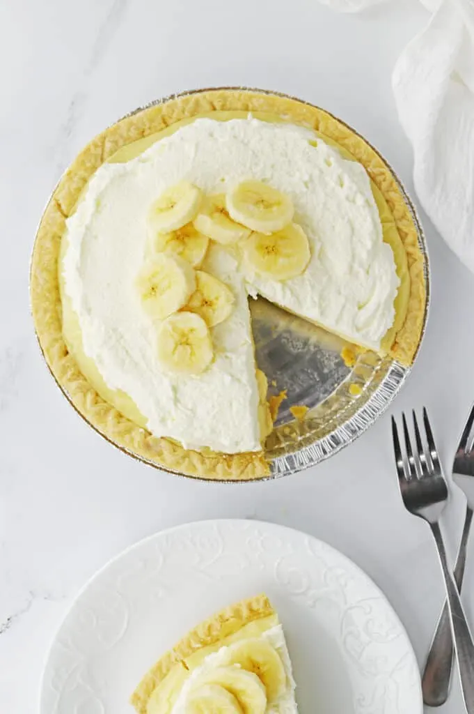 Banana Cream Pie slice cut out