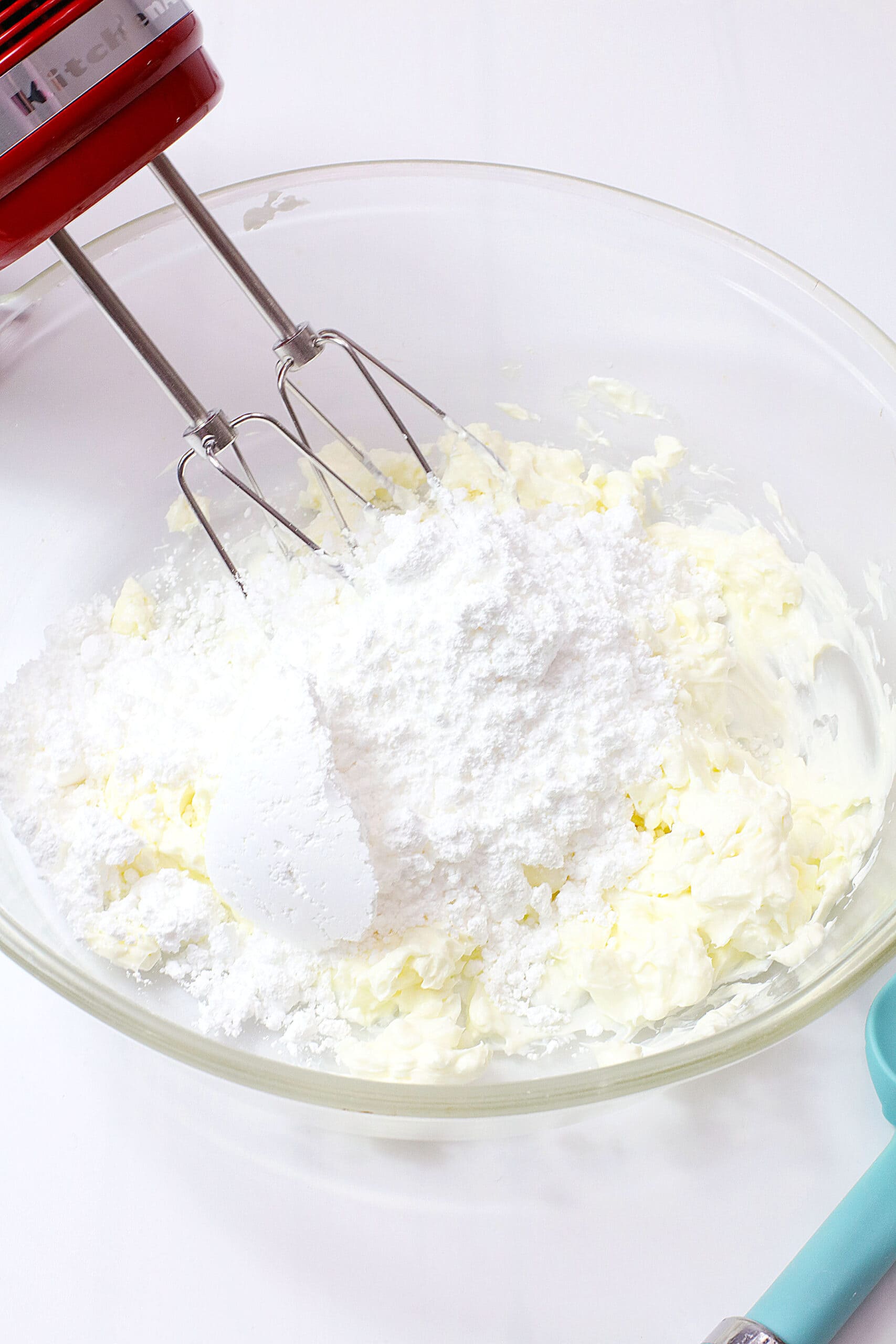 mix the Cream Cheese and Powdered Sugar
