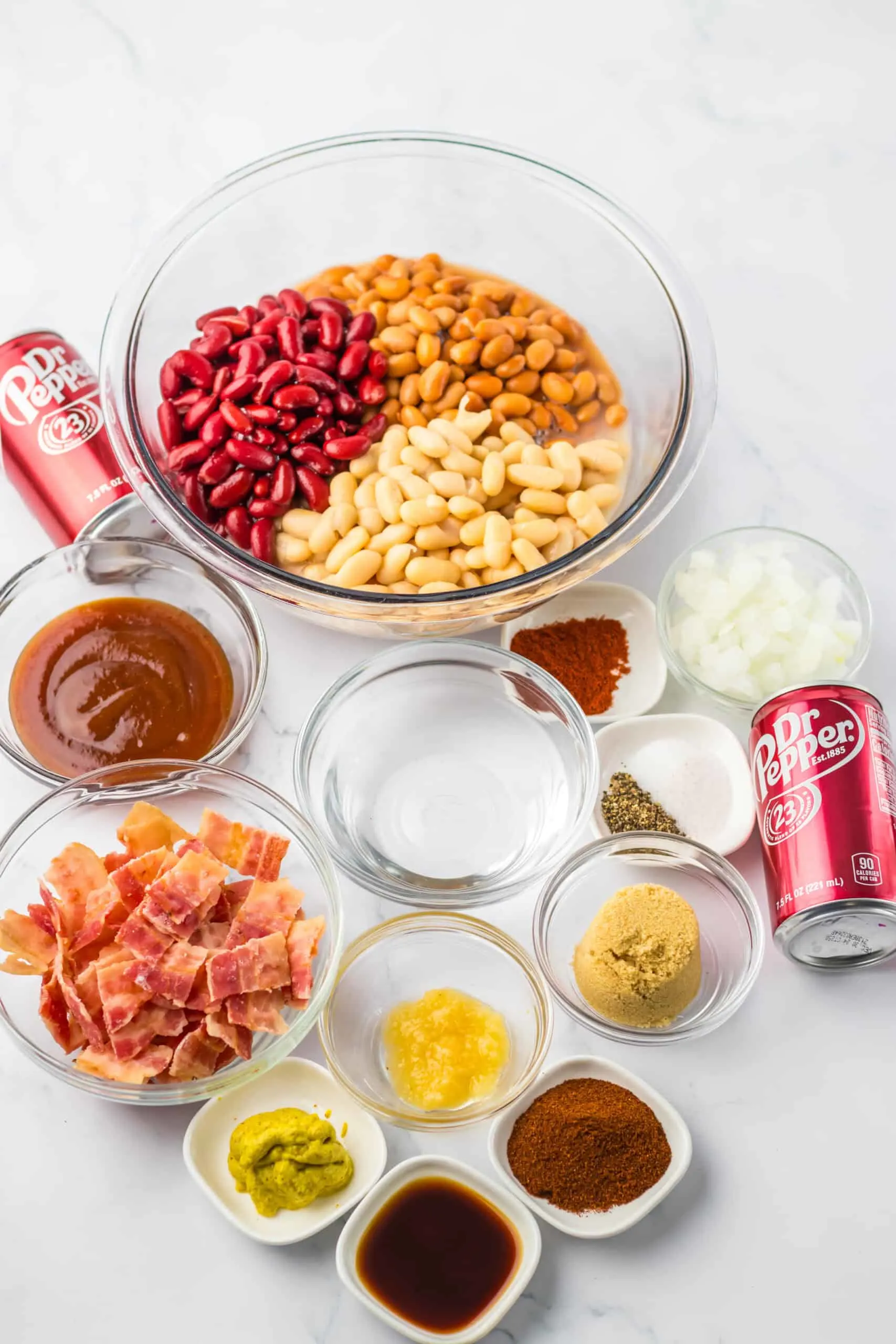 Slow Cooker Dr. Pepper Baked Beans ingredients