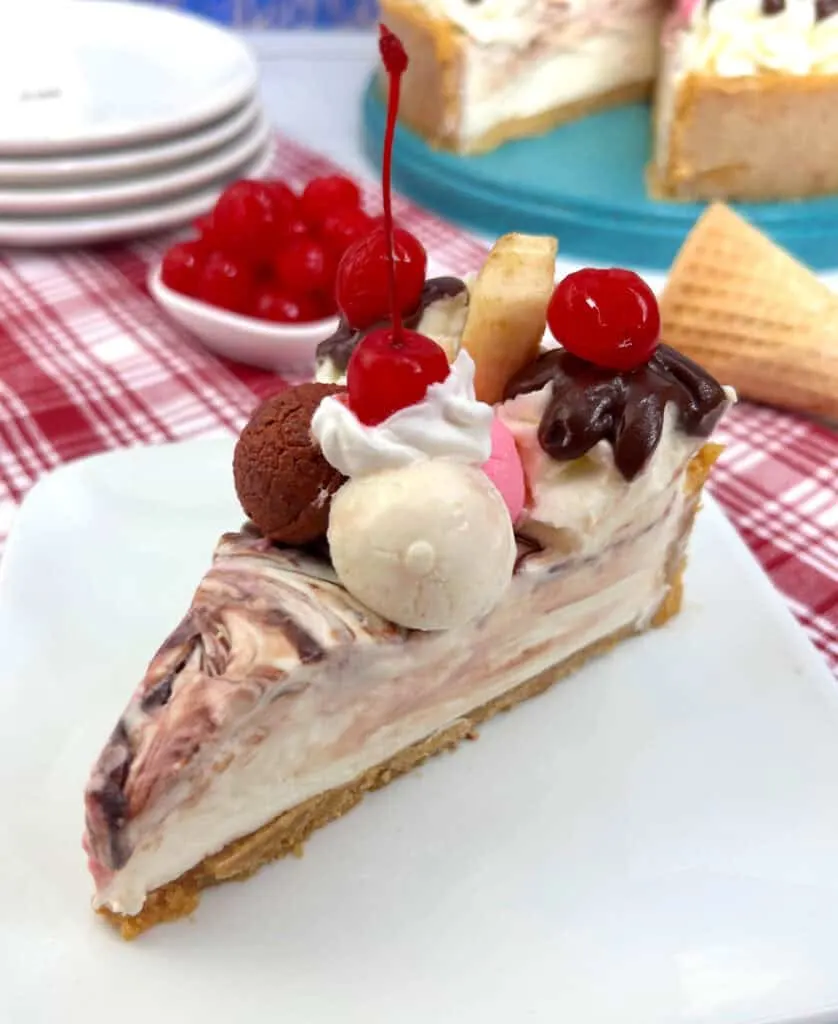 Banana Split No Bake Pie