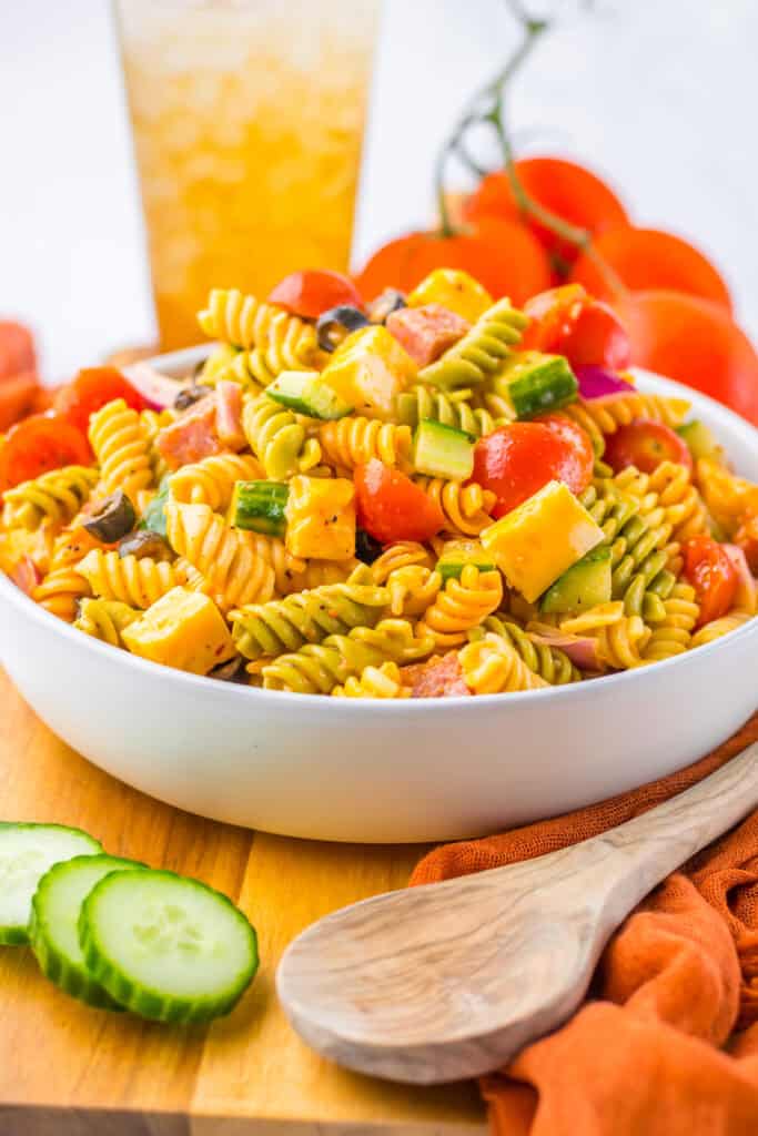 pasta salad white dish