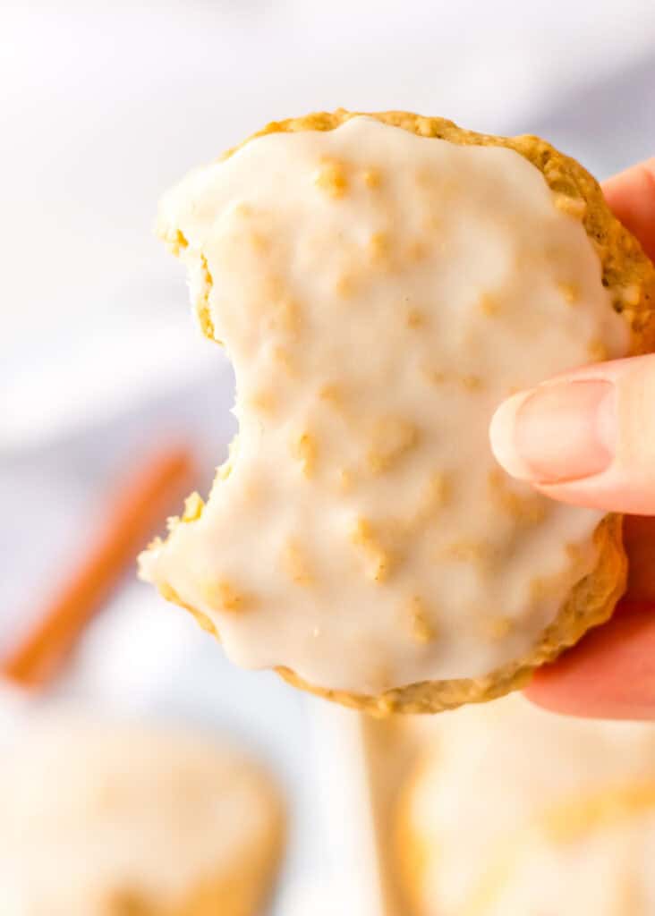 Take a bite out of Old Fashion Iced Oatmeal Cookies