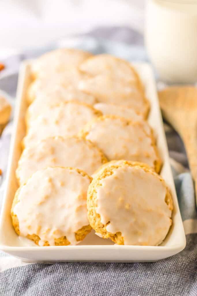 platter Iced Oatmeal Cookies