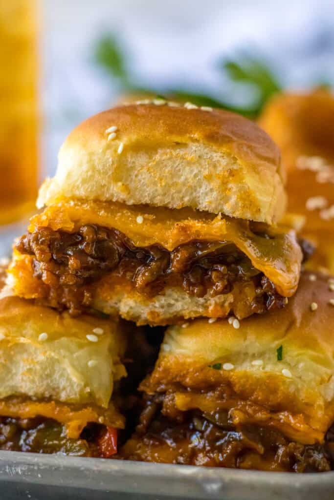 up close sloppy joe sliders