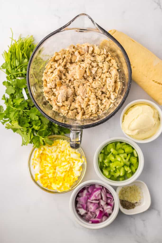 Ingredients for Chicken Salad Stuffed Crescents 