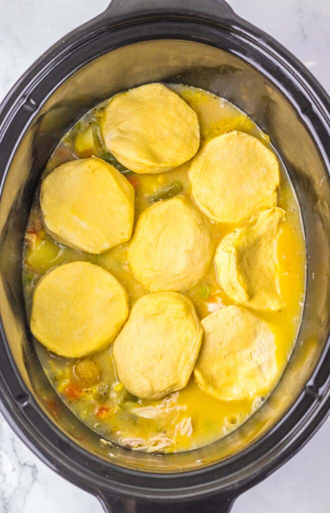 add biscuits on top