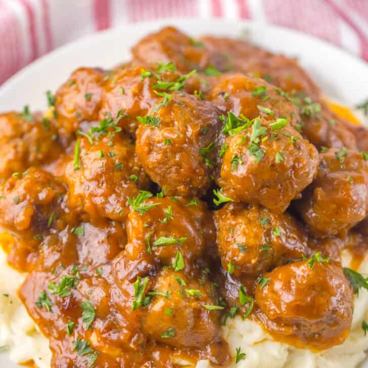 Slow Cooker Salisbury Steak Meatballs