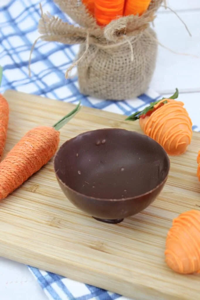 chocolate bowl for Carrot Patch Brownie Parfait