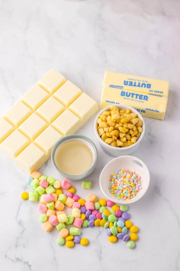 Ingredients for Rocky Road Candy