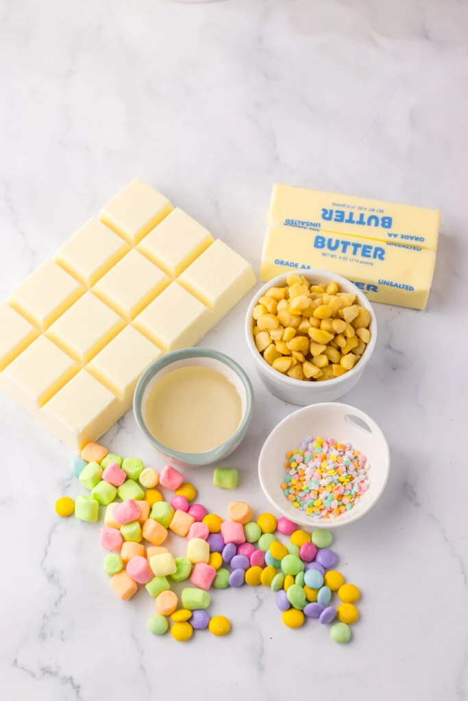 Ingredients for Rocky Road Candy
