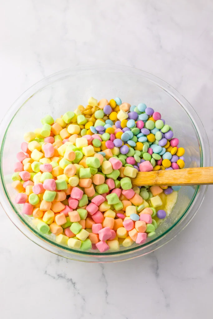 add in candy to chocolate